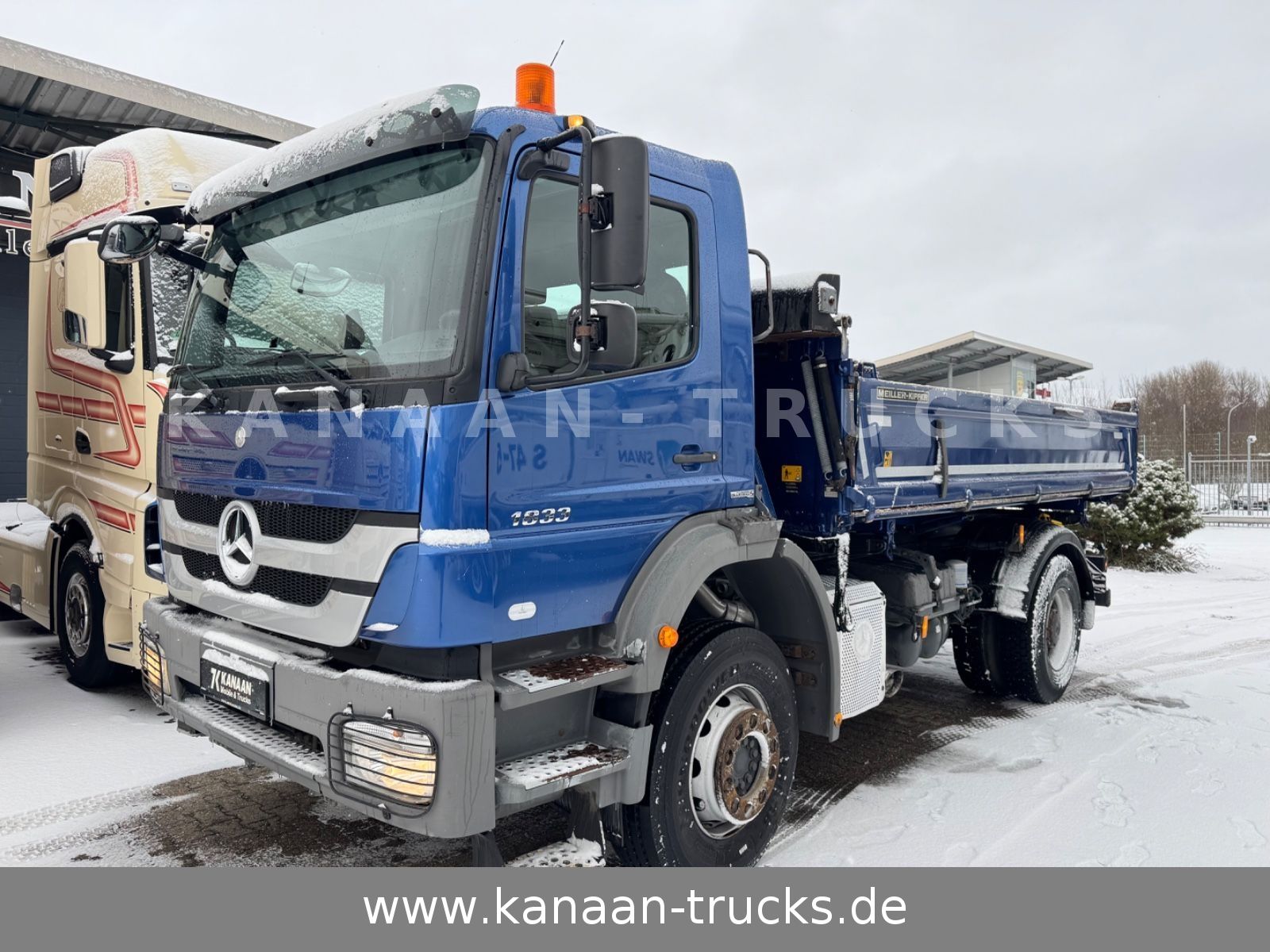 Fahrzeugabbildung Mercedes-Benz 1833 Axor 4x2 MEILLER Kipper Plane TOP !
