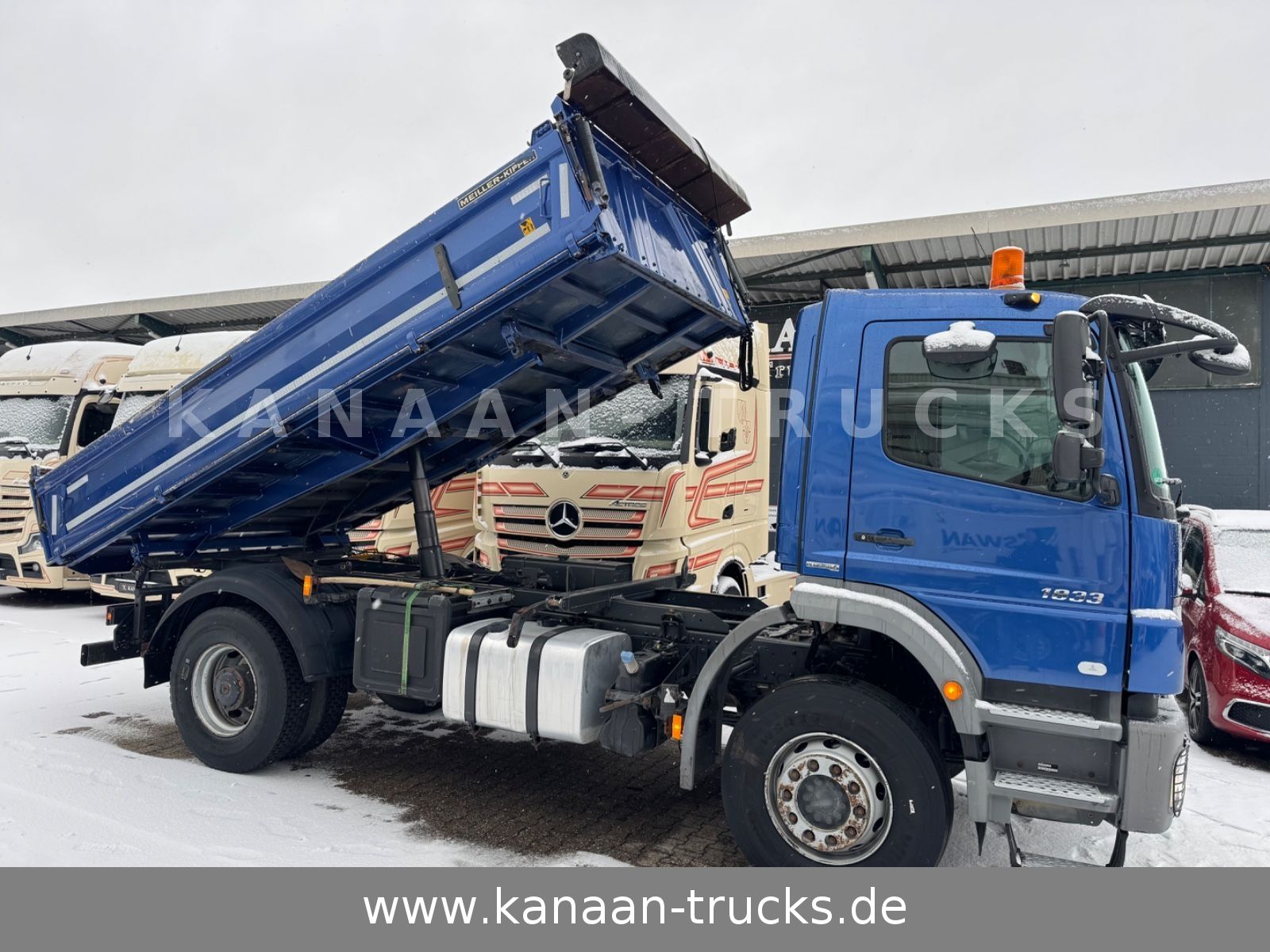 Fahrzeugabbildung Mercedes-Benz 1833 Axor 4x2 MEILLER Kipper Plane TOP !