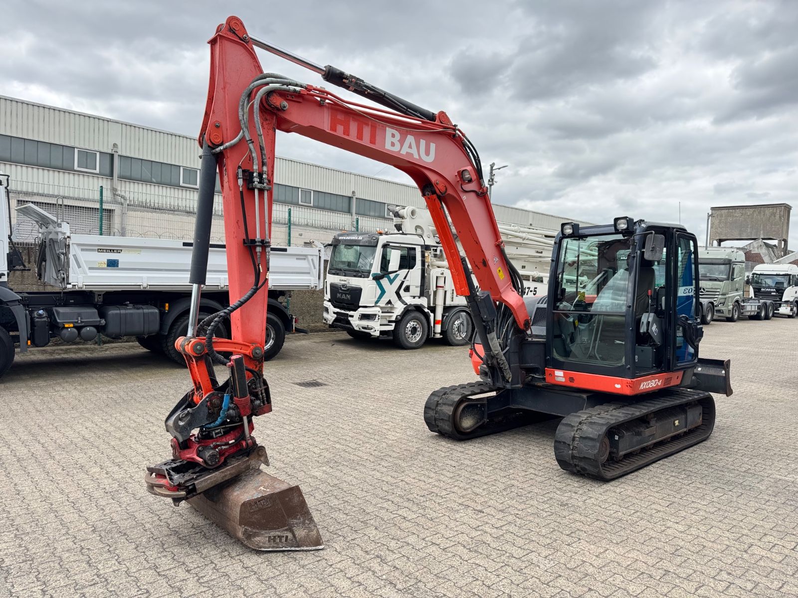 Fahrzeugabbildung Kubota KX080-4    Rototilt RS30  + Sortier/Greifmodul