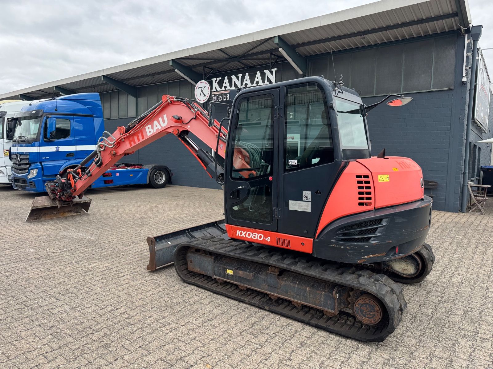 Fahrzeugabbildung Kubota KX080-4    Rototilt RS30  + Sortier/Greifmodul